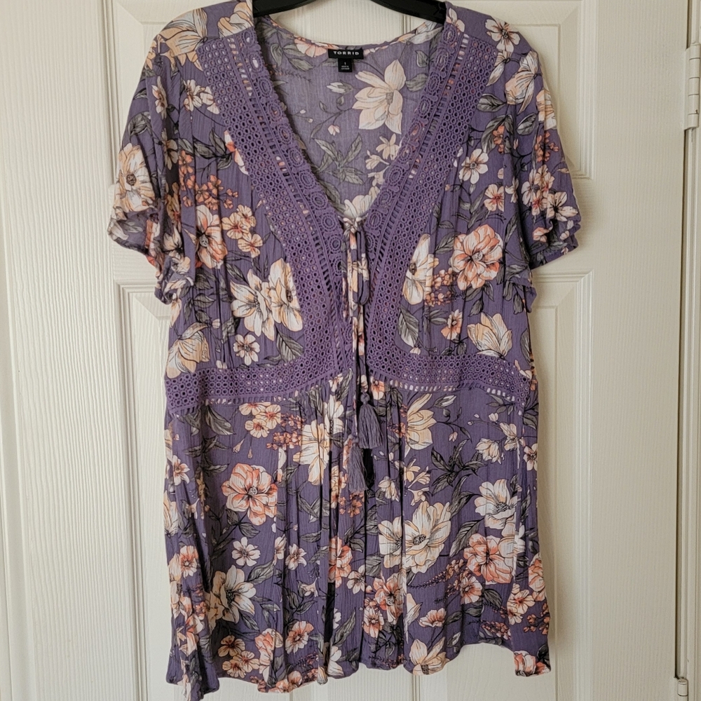 TORRID Floral Blouse